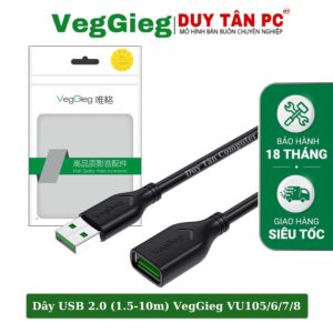 Dây Usb nối dài 2.0 VEGGIEG USB 2.0 Extension Cable OFC Material VU105 1.5M