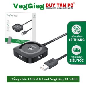 HUB 1 RA 4 USB 2.0 (1M) VEGGIEG VU2406 1M